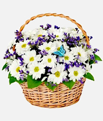Цветы в корзине